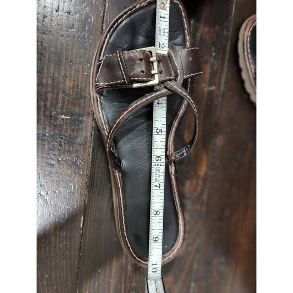 Donald J. Pliner Brown Leather Toe Ring Sandals/Sz. 7.5* - Picture 9 of 10